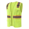 thumbnail image 1 of Zfeel Hi-Vis Reflective Safety Vest, Men's Poly Mesh Neon Yellow Multi-Pocket Workwear, 3XL, 1 of 4