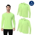 thumbnail image 1 of Zfeel Hi Vis Safety Long Sleeve T-Shirt for Men, UPF 50 UV Protection, Neon Green, Pack of 4, 3XL, 1 of 5