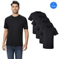 thumbnail image 1 of Zfeel High Performance Black Shirt, 4 Pack, Short Sleeve, Men's Pure Dry Fit Poly Shirt, 100 polyester, 2XL, 1 of 6