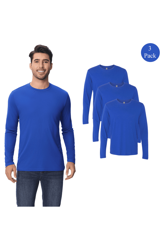 High Performance Pure Dry Fit Poly Long Sleeves Royel T-Shirt, Pack of 3, Size 3XL