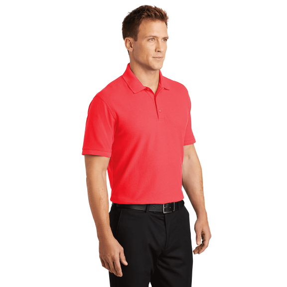 Zfeel High Performance Pure Dry Fit Poly Polos T-shirt for Men Short Sleeve Cherry Red Color Casual Tee 6 oz 100% Polyester Pure Poly Collared Shirt, Size-S