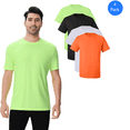 thumbnail image 1 of Zfeel High Performance Pure Dry Fit Poly Short Sleeves Multicolor T-Shirt, Bulk Pack of 4, S, 1 of 6