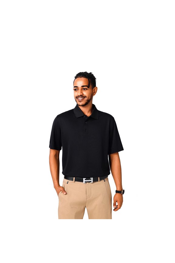 High Performance Pure Poly Polos | Pure Poly Polos | 100% Polyester | Stay Cool and Stylish All Day | Black | M Size