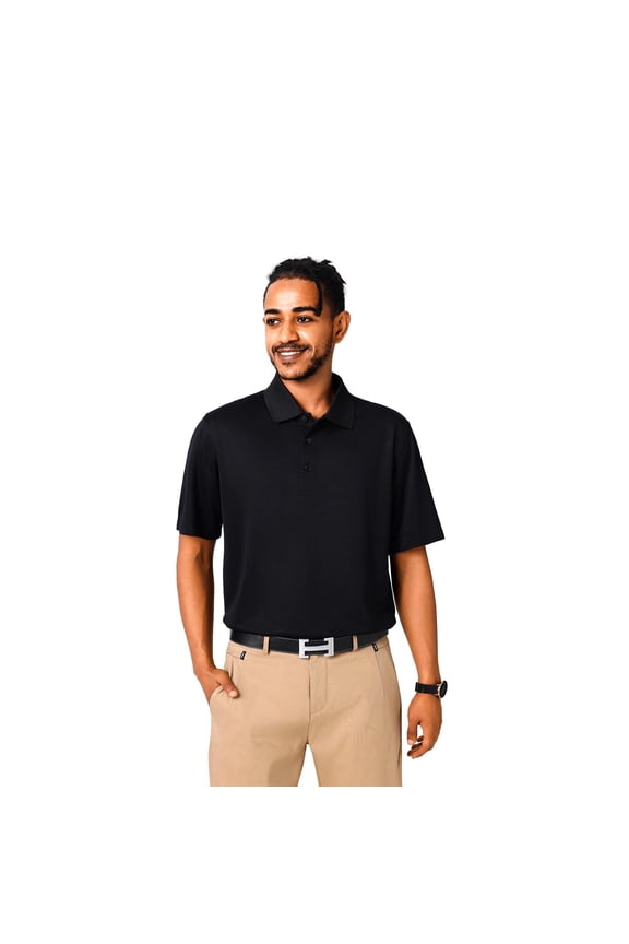 High Performance Pure Poly Polos | Pure Poly Polos | 100% Polyester | Stay Cool and Stylish All Day | Black | XL Size