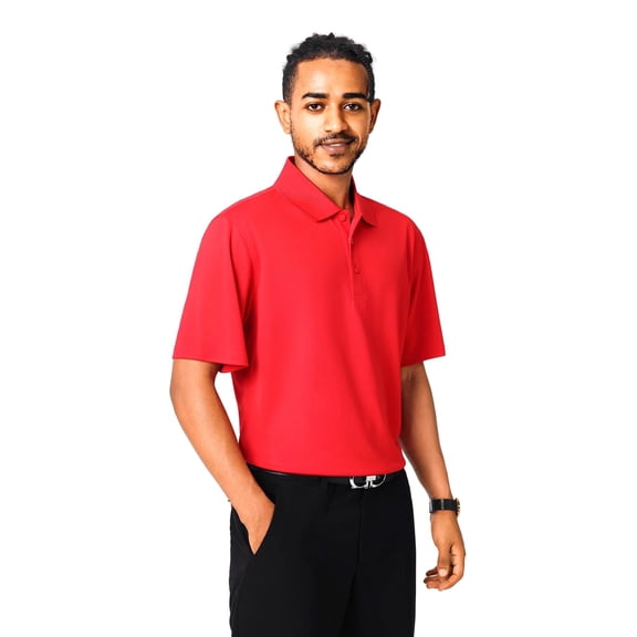 Zfeel High Performance Pure Poly Polos | Pure Poly Polos | 100% Polyester | Stay Cool and Stylish All Day | Cherry Red | S Size