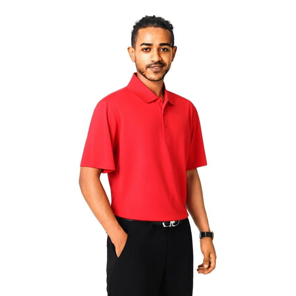 Zfeel High Performance Pure Poly Polos | Pure Poly Polos | 100% Polyester | Stay Cool and Stylish All Day | Cherry Red | XS Size