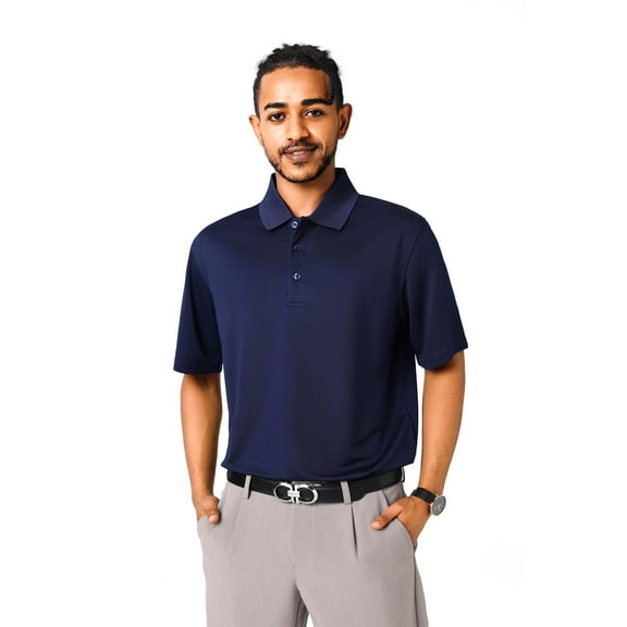 Zfeel High Performance Pure Poly Polos | Pure Poly Polos | 100% Polyester | Stay Cool and Stylish All Day | Sport Dark Navy | L Size