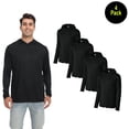 thumbnail image 1 of Zfeel Hoodie for Men, Lightweight Black 100 Polyester Dry Fit Hoodie, 4 Pack Casual Workout Hoodie, S, 1 of 6