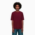 thumbnail image 1 of Zfeel Kids Athletic T-Shirt, Moisture-Wicking Sports Tee, Quick-Dry Polyester, Maroon, L, 1 of 5