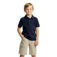 thumbnail image 1 of Zfeel Kids Polo, Soft Cotton-Poly Pique, Uniform Top for Boys & Girls, Sport Dark Navy, XXS, 1 of 5