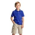 thumbnail image 1 of Zfeel Kids Polo, Soft Cotton-Poly Pique, Uniform Top for Boys & Girls, Sport Royal, M, 1 of 4