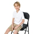 thumbnail image 1 of Zfeel Kids Polo, Soft Cotton-Poly Pique, Uniform Top for Boys & Girls, White, L, 1 of 5