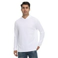 thumbnail image 1 of Zfeel Lightweight Dry Fit Pullover Hoodie, Men's 100% Polyester Long Sleeve Hoodie, White, M, 1 of 5