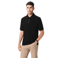 thumbnail image 1 of Zfeel Luxe Touch Men's Polo Shirt, 100% Cotton Plain Polo Shirt with Comfort & Style, Black, L, 1 of 5