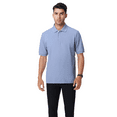 thumbnail image 1 of Zfeel Luxe Touch Men's Polo Shirt, 100% Cotton Plain Polo Shirt with Comfort & Style, Washed Denim, L, 1 of 5