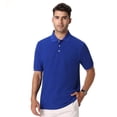 thumbnail image 1 of Zfeel Luxe Touch Polos for Men, 100% Cotton Short Sleeve Collared Polo Shirt, Sport Royal, S, 1 of 5