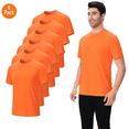 thumbnail image 1 of Zfeel Men Crew Neck Hi Vis Pure Dry Fit Poly T-Shirt, Short Sleeve, Safety Neon Orange, L, 6 Pack, 1 of 7