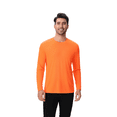 thumbnail image 1 of Zfeel Men Hi-Vis Pure Dry Fit Poly Long Sleeve Work Shirt, Moisture-Wicking, Safety Neon Orange, 3XL, 1 of 5