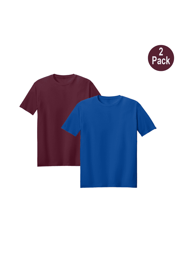 Men High Performance Pure Dry Fit Poly T-Shirt, Short Sleeve Tee, Assorted Color, M, 2 Pack