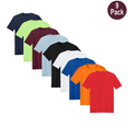 thumbnail image 1 of Zfeel Men Pure Dry Fit High Performance Poly T-Shirt, Short Sleeve, Polyester, Assorted, 9 Pack, XL, 1 of 10