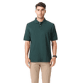 thumbnail image 1 of Zfeel Men's Casual Polo Shirt, 60/40 Cotton/Poly Blend, Short Sleeve Pique Knit with Collar, Forest Green, 3XL, 1 of 5