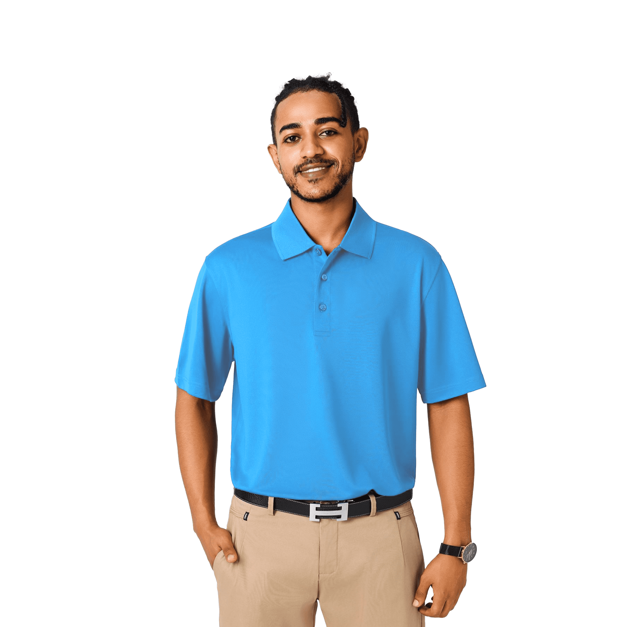 electric blue dress shirt Zfeel Mens Dry Fit Performance Polo Shirt, Pure Polyester Moisture Wicking Casual Polo Shirt, Blue, S, Men's, Size: Small Colors:Taupe The smooth performance fabric A-line/Princess Off-the-Shoulder Half Sleeve size-chart-default