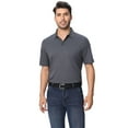 thumbnail image 1 of Zfeel Men’s Dry Fit Performance Polo Shirt, Pure Polyester Moisture Wicking Casual Polo Shirt, Iron Grey, XS, 1 of 5