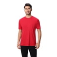 thumbnail image 1 of Zfeel Men's Dry Fit Short Sleeve Poly Shirt, Crewneck Comfortable Tee, Moisture Wicking, Red, M, 1 of 6