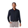 thumbnail image 1 of Zfeel Men's Performance Polo Shirts 40 Poly/60 Cotton Blend Long Sleeve Polo Tee Shirts (Sport Dark Navy, XL), 1 of 9