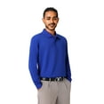 thumbnail image 1 of Zfeel Men's Performance Polo Shirts 40 Poly/60 Cotton Blend Long Sleeve Polo Tee Shirts (Sport Royal, 4XL), 1 of 8