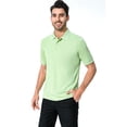 thumbnail image 1 of Zfeel Men’s Polo Shirt Polo Collar and Performance Easy Care Short Sleeve Solid Shirt Color Kiwi, 4XL, 1 of 7