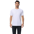 thumbnail image 1 of CROWN CRAZE Mens Dry Fit Poly Short Sleeve T-Shirt, High Performance Moisture Wicking Crew Neck Tees Cool Breathable Polyester Tee Shirt White 3XL, 1 of 6