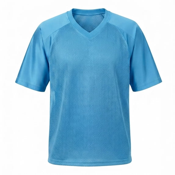 Zfeel Pure Dry Fit Football Jersey, Men's Open Hem Columbia Blue Sportswear, 5XL