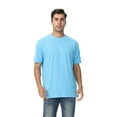 thumbnail image 1 of Zfeel Short Sleeve Crewneck T-Shirt, Men's 100% Cotton Super-Soft Blank Tee, Aquatic Blue, L, 1 of 6