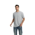 thumbnail image 1 of Zfeel Short Sleeve Crewneck T-Shirt, Men's 100% Cotton Super-Soft Blank Tee, Athletic Heather, XL, 1 of 6