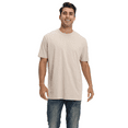 thumbnail image 1 of Zfeel Short Sleeve Heavyweight T-Shirt, Men's 100% Cotton Crewneck Blank Tee, Greige, S, 1 of 6
