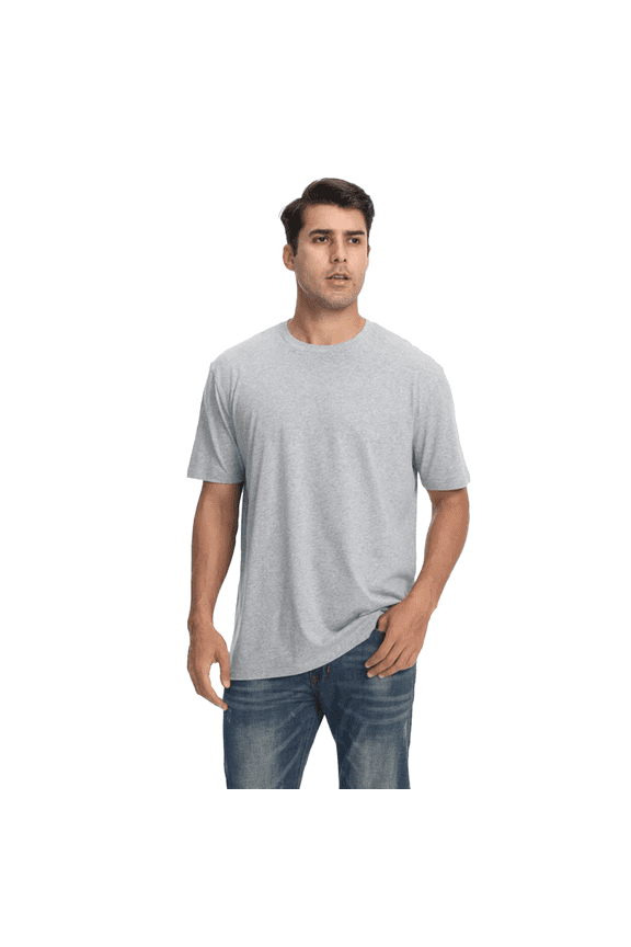 Short Sleeve Super-Soft Blank T-Shirt for Men, Ideal for DTG, Heat Transfers & Embroidery, Athletic Heather, S