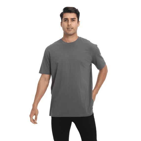 Zfeel Short Sleeve Super-Soft Blank T-Shirt for Men, Ideal for DTG, Heat Transfers & Embroidery, Deep Heather, S