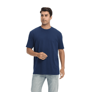 Zfeel Short Sleeve Super-Soft Blank T-Shirt for Men, Ideal for DTG, Heat Transfers & Embroidery, Navy XL