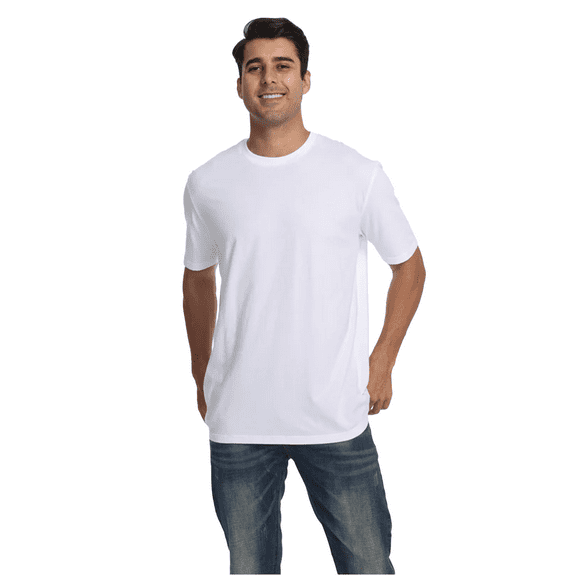 Zfeel Short Sleeve Super-Soft Blank T-Shirt for Men, Ideal for DTG, Heat Transfers & Embroidery, White, 3XL