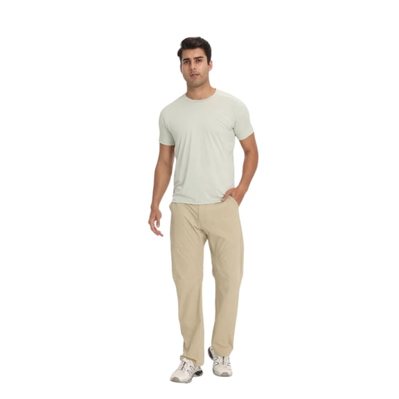 Zfeel Short Sleeve T-Shirt Super-Soft Blank Tee 100% Cotton Crew Plain Shirts Mens (Cream, M)