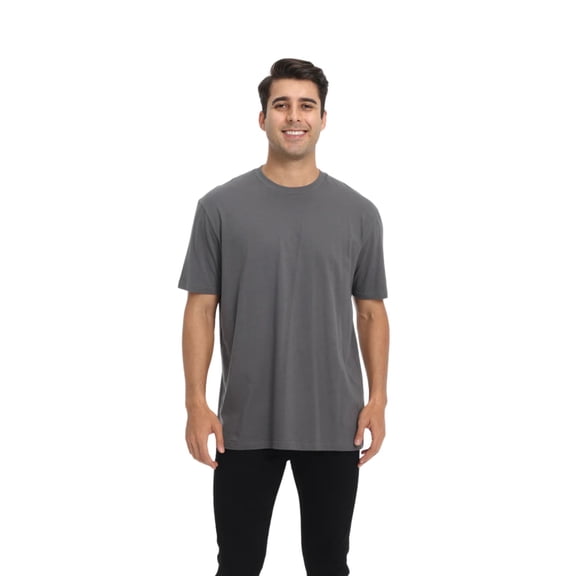 Zfeel Short Sleeve T-Shirt Super-Soft Blank Tee 100% Cotton Crew Plain Shirts Mens (Deep Heather, L)