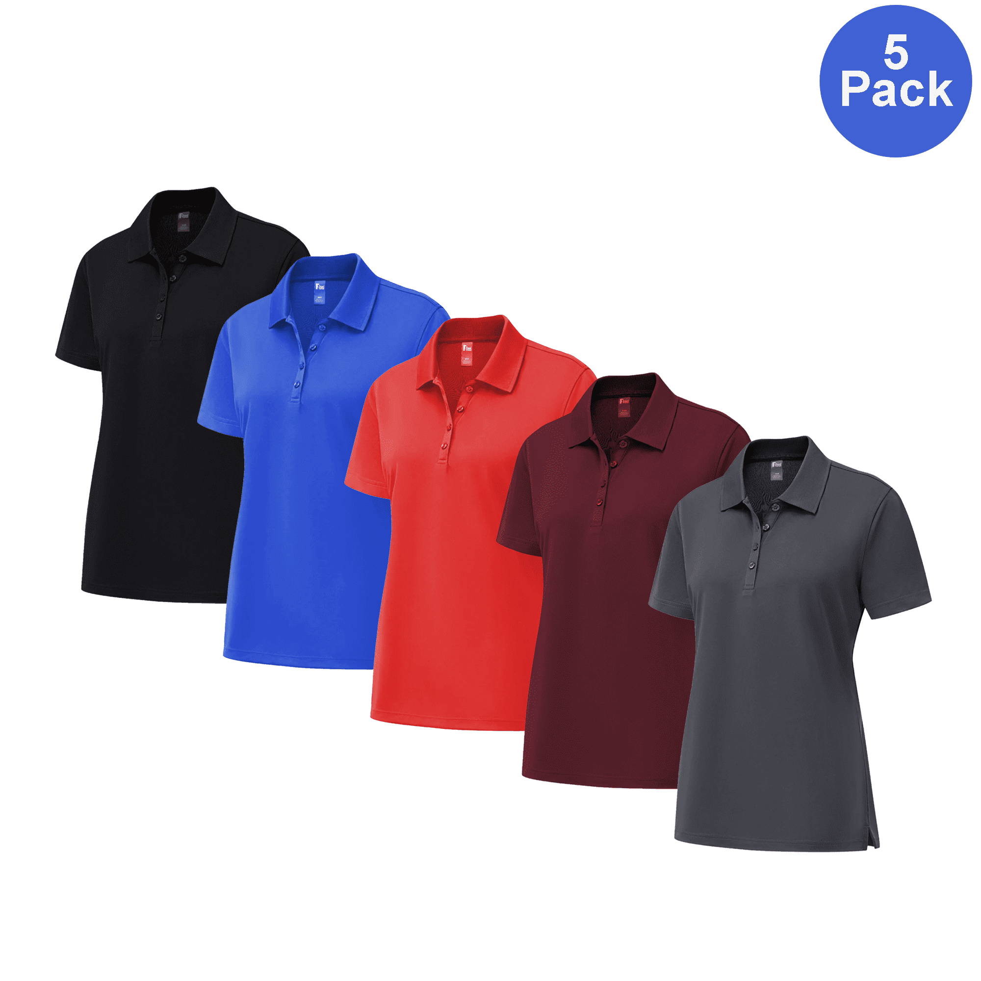 Zfeel Women Pure Dry Fit Poly Polo Shirt, Short Sleeve UV Protection ...