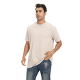 thumbnail image 1 of Zfeel ZF220 Heavyweight T-Shirt for Men, 6 oz. Ring-Spun Cotton, Print-Ready Tee, Sand, L, 1 of 5