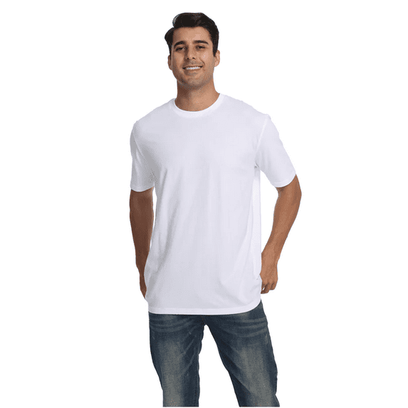 Zfeel ZF220 Heavyweight T-Shirt for Men, 6 oz. Ring-Spun Cotton, Print-Ready Tee, White, L