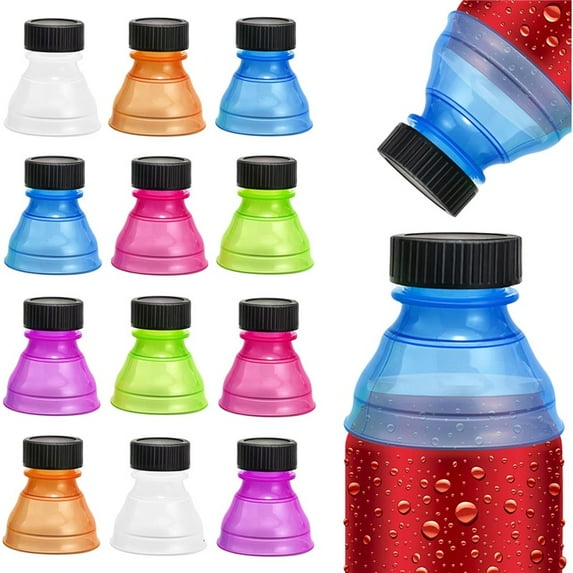The Zfit Clear Soda Can Lids 6-12 Pack Superior Can Covers For Soda, Beer, Energy Drinks, Juice, Seltzer | Must-Have Picnic Accessories & Beach Gadgets | BPA-Free Reusable Fizz Lids Multicolor