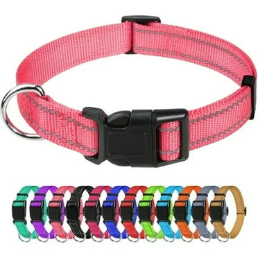 The Zfit Reflective Nylon Dog Collars, Adjustable Classic Pet Collar with Quick Release Buckle for Puppy/Extra Small/Small/Medium/Large/Extra Large Dogs,3/8"—1¼" Width