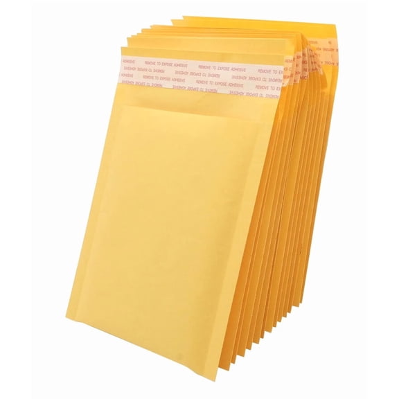 Zforce 200 Pcs #5 10.5x16 Kraft Bubble Padded Envelopes Mailers Made in US