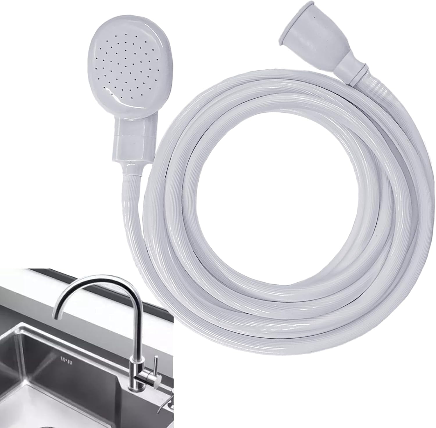 Zgui 13.12FT Sink Spray Hose,Portable Sink Hose Faucet Sprayer, Shampoo ...
