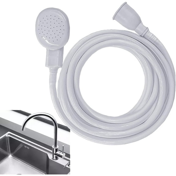 Zgui 13.12FT Sink Spray Hose,Portable Sink Hose Faucet Sprayer, Shampoo Sprayer Handheld Hose Faucet Shower Head Spray for Bathing Baby,Pets,Washing Hair,Rinsing Vegetables A418